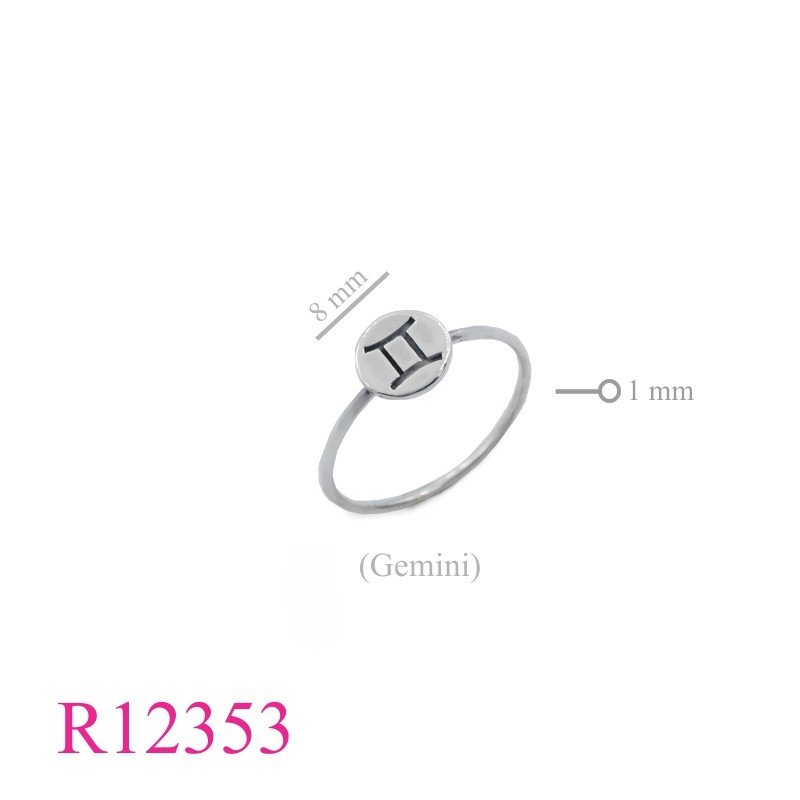 <p>Ring, round Gemini Zodiac.</p>
