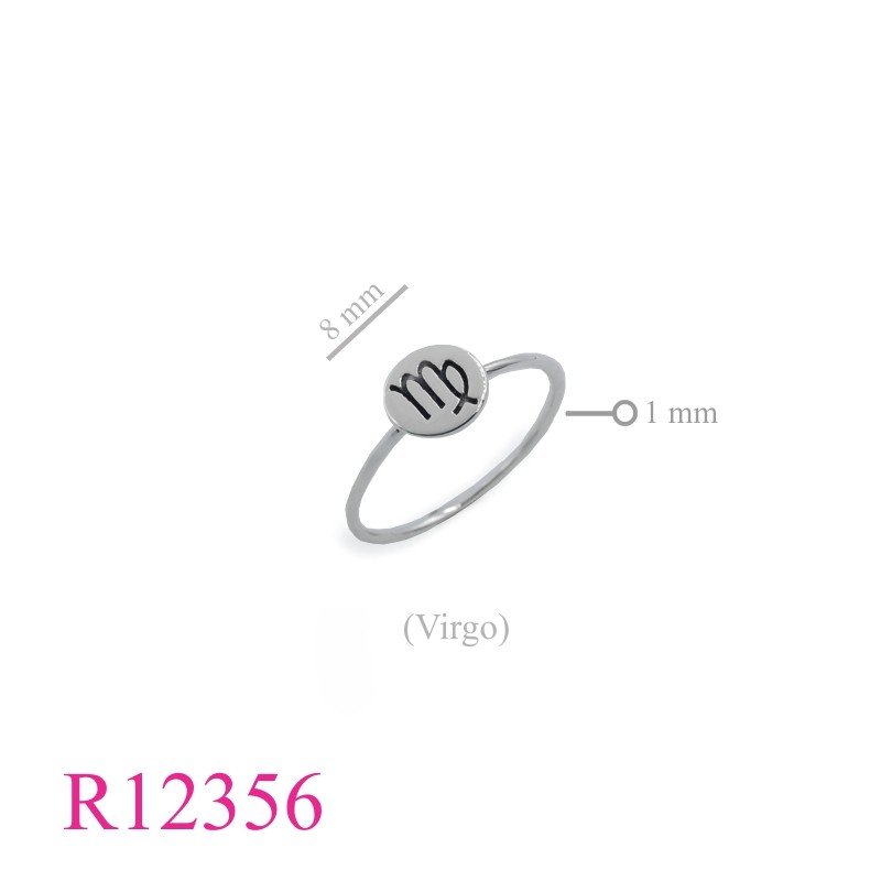 <p>Ring, round Virgo Zodiac.</p>