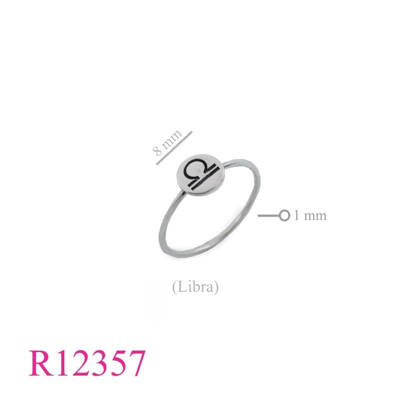 <p>Ring, round Libra Zodiac.</p>