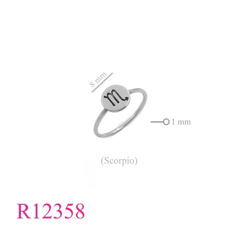 <p>Ring, round Scorpio Zodiac.</p>