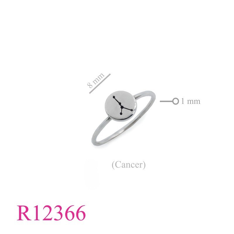 <p>Ring, round Cancer Zodiac.</p>