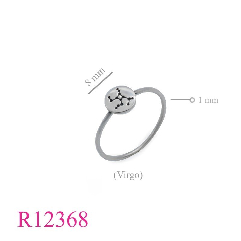 <p>Ring, round Virgo Zodiac.</p>