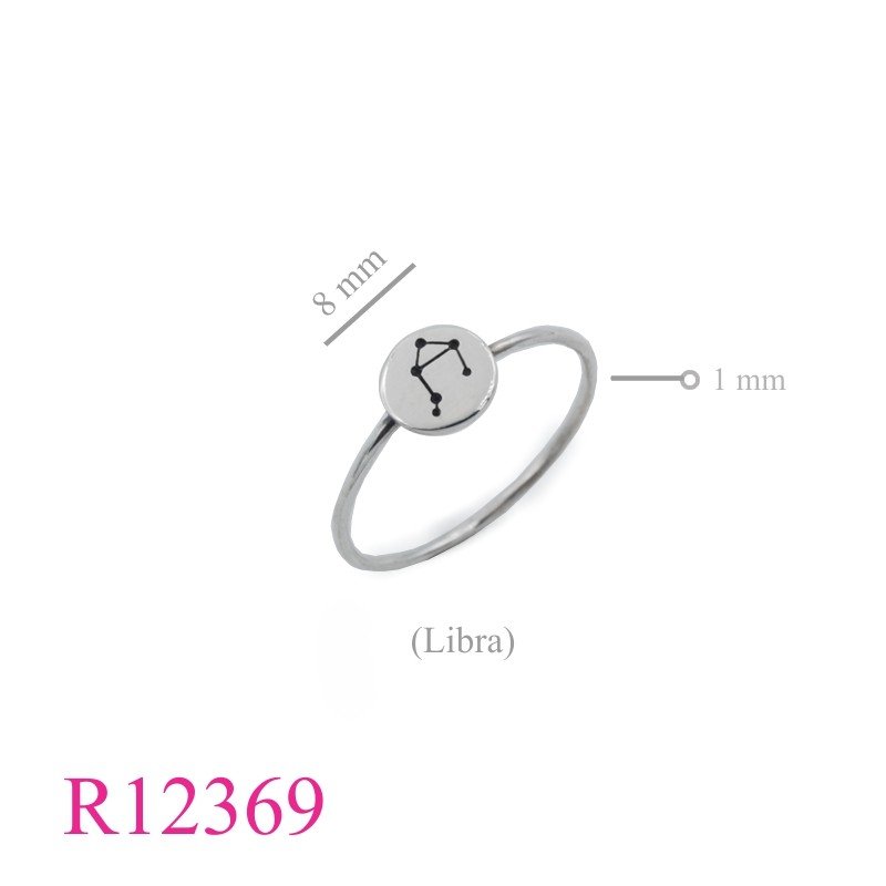 <p>Ring, round Libra Zodiac.</p>