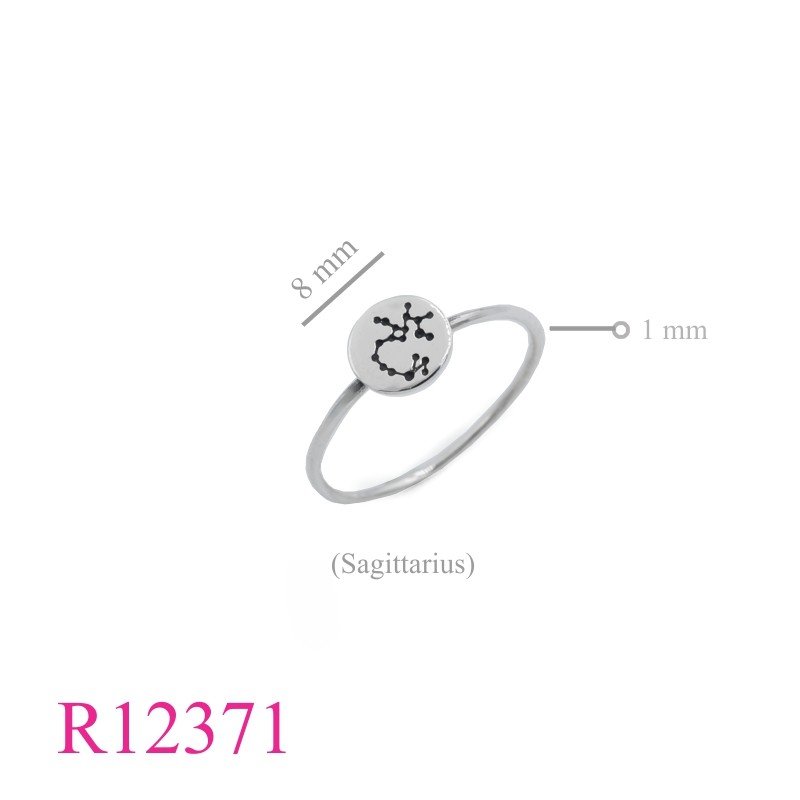 <p>Ring, round Sagittarus Zodiac.</p>