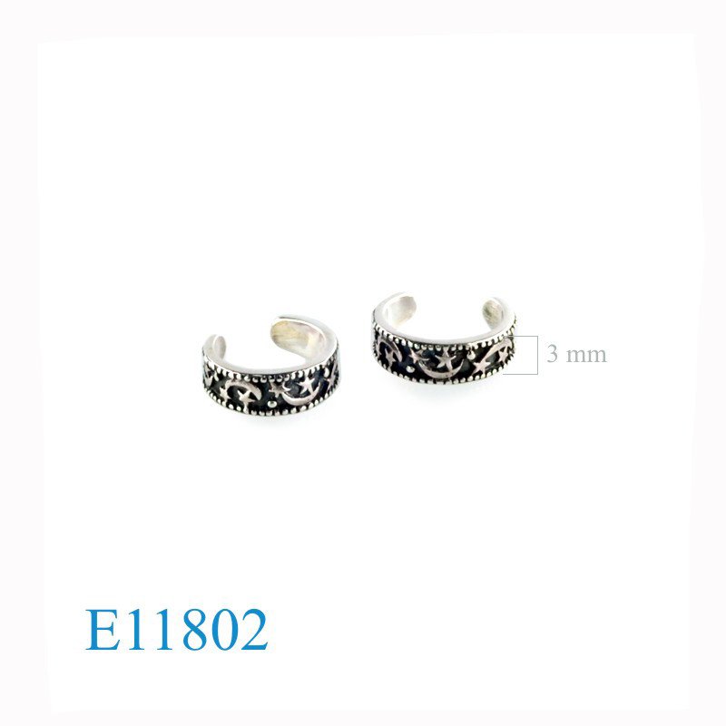 Moon Earrings, Star Earrings, + band cuff.
