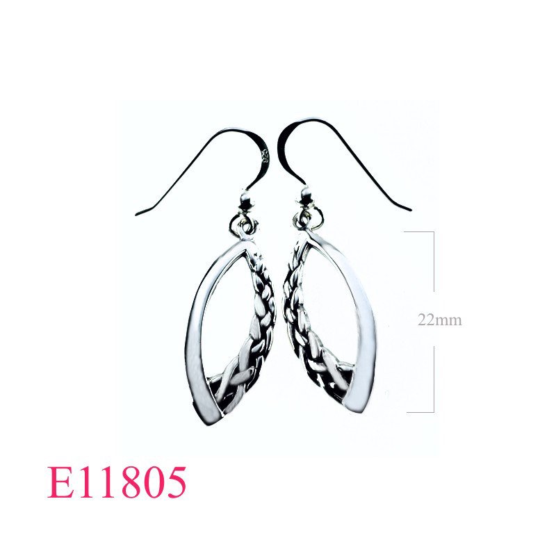 Earrings, Celtic eye shape.