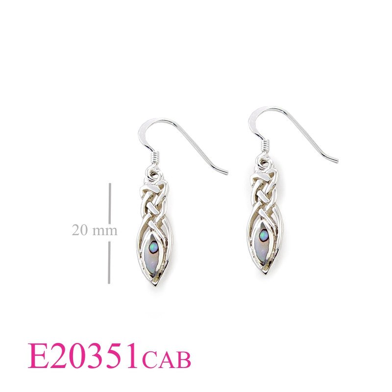 Stone Earrings, celtic maquise Cabochon stone.