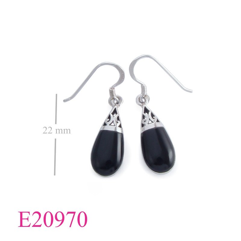 Earrings, drop.