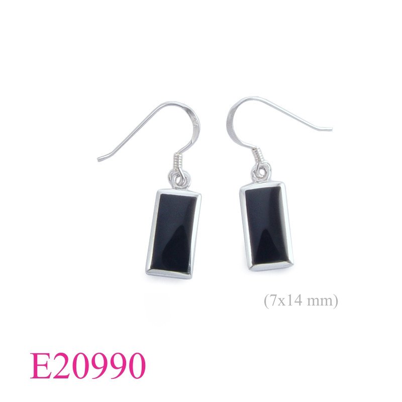 Earrings, 7x14mm rectangle.