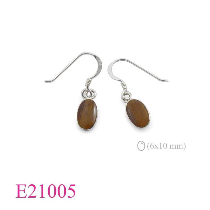 Earrings, 6x10mm oval.