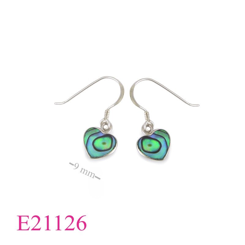 Heart Earrings, 8x9mm heart.