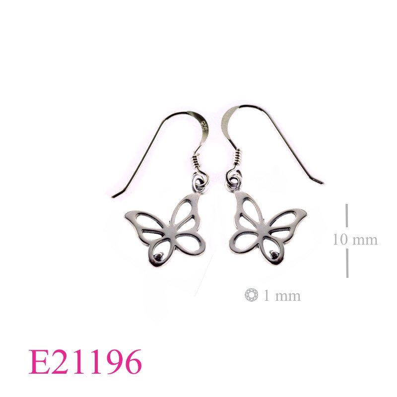 Butterfly Earrings, cut out butterfly.