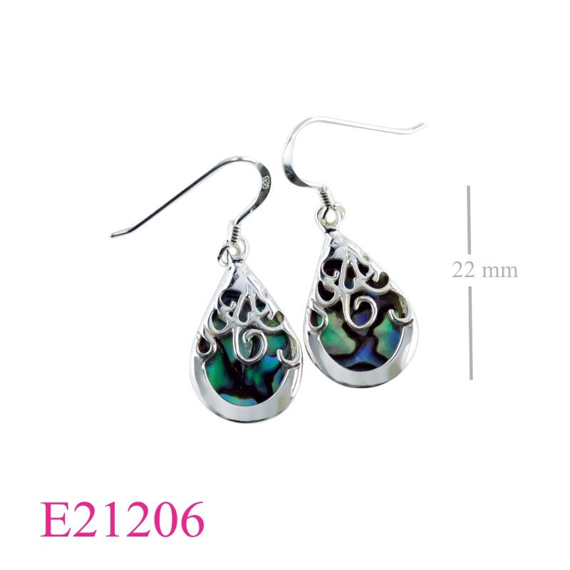 Earrings, drop.