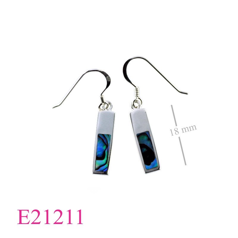 Earrings, rectangle.