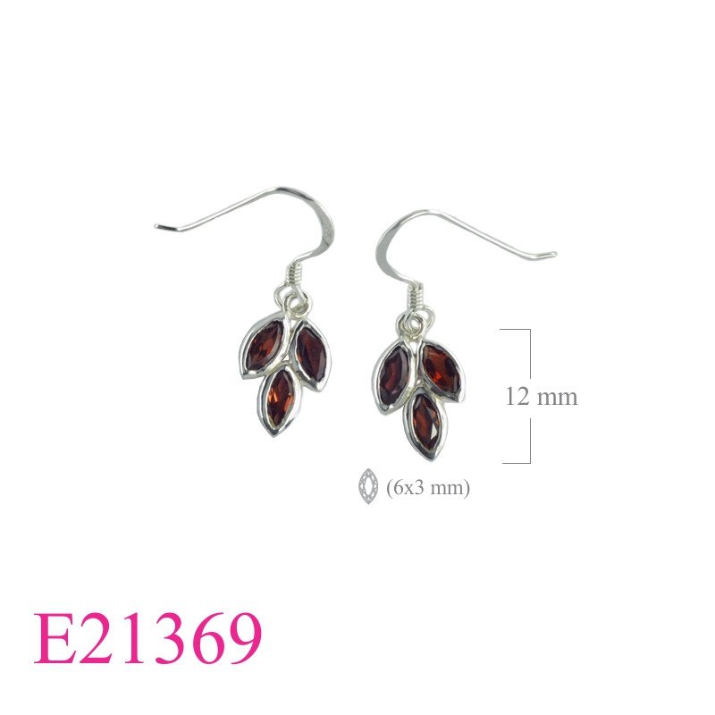 Earrings, 3 marquise Real Peridot stones.