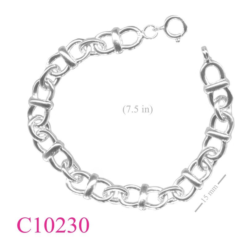 Bracelet,7.5 inches  "8" chain.