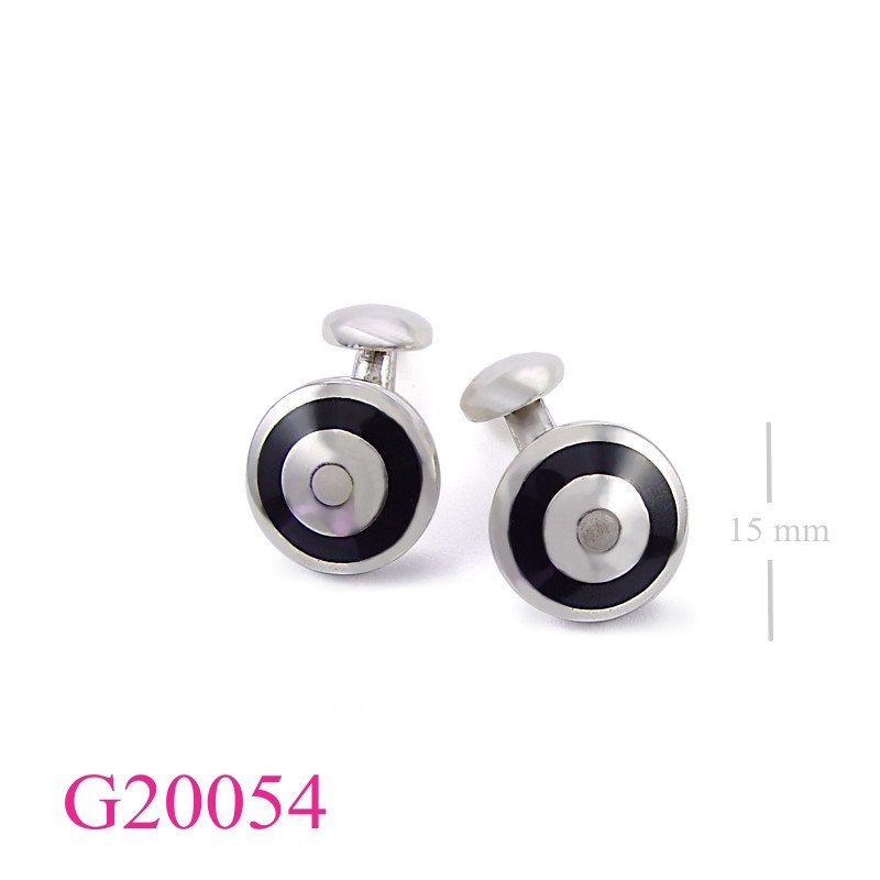 Gift Jewelry, enamel round cufflinks.