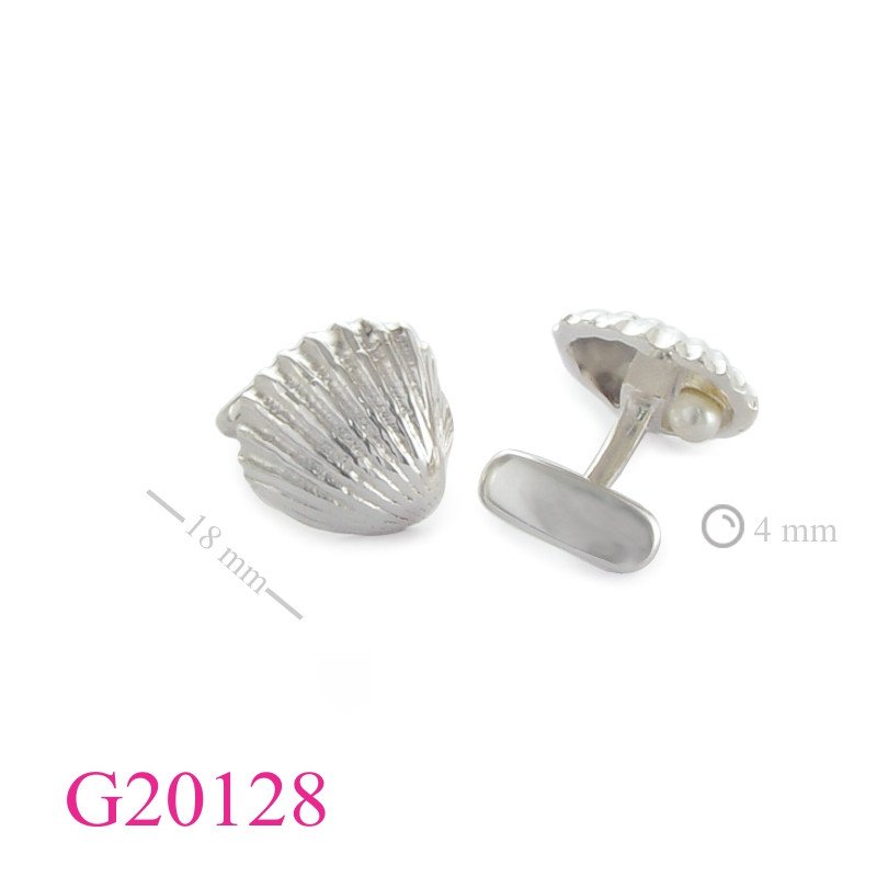 Clam cufflink with PP perl under.