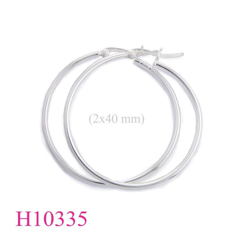 Earrings, 2x40mm hoop.