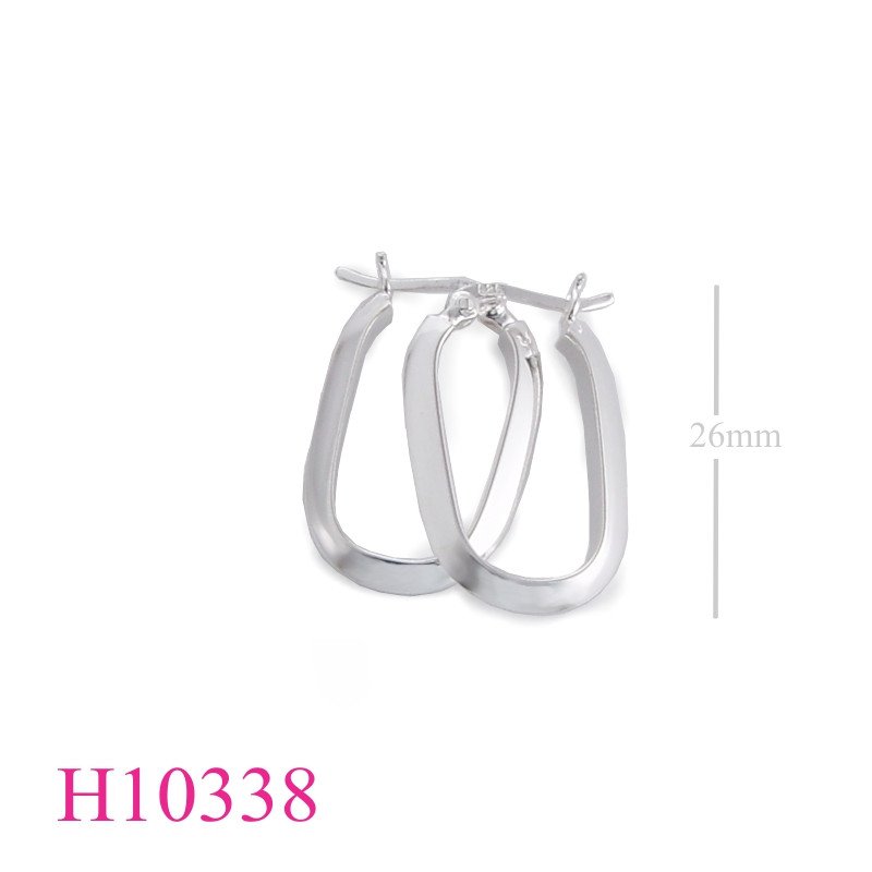 Earrings, U shape hoop.