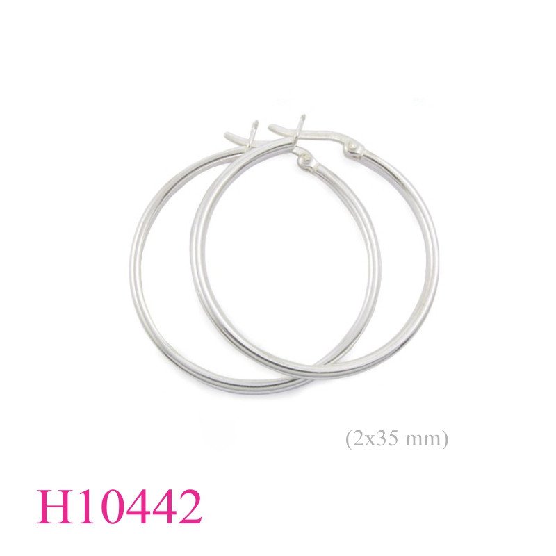 Earrings, 2x35mm click lock hoop.