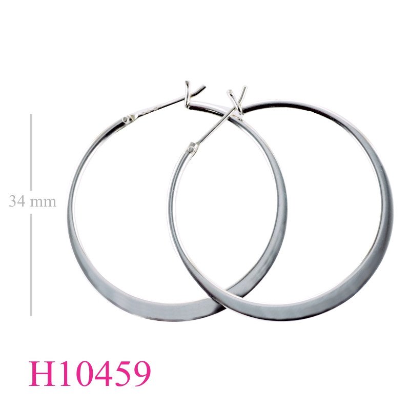 Earrings, 34mm hoop.