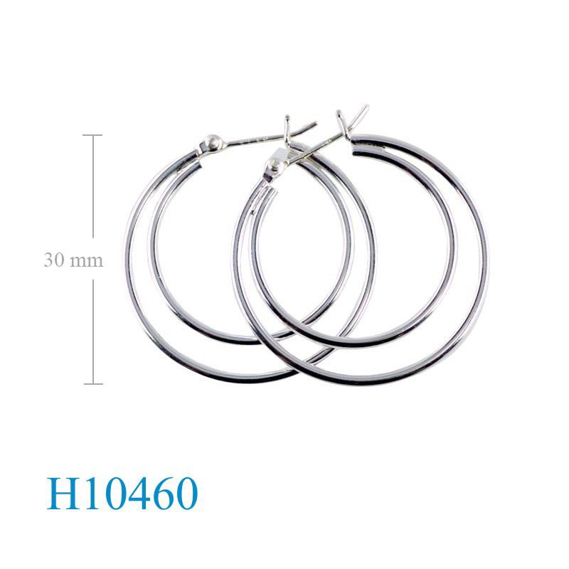 Earrings, double hoop.