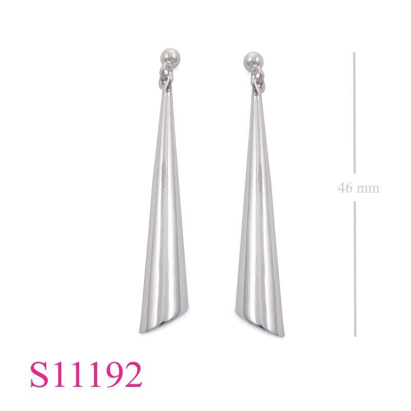Earrings, 40mm long conem and ball post.