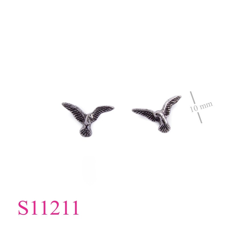 Earrings, small eagle.