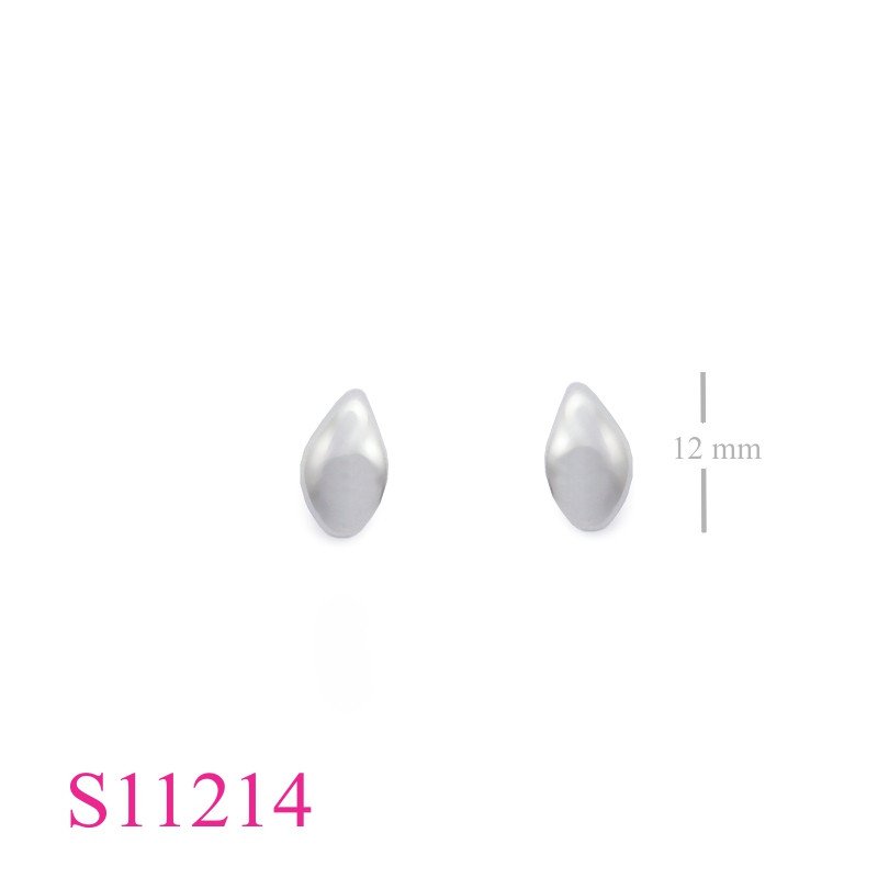 Earrings, curve drop.