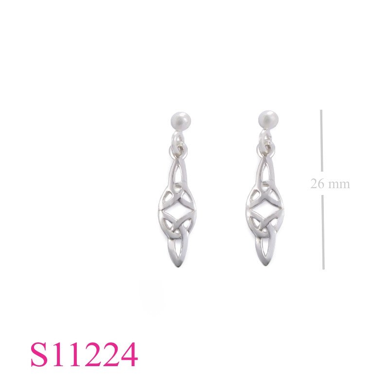 Earrings, Trinity Celtic and ball stud.