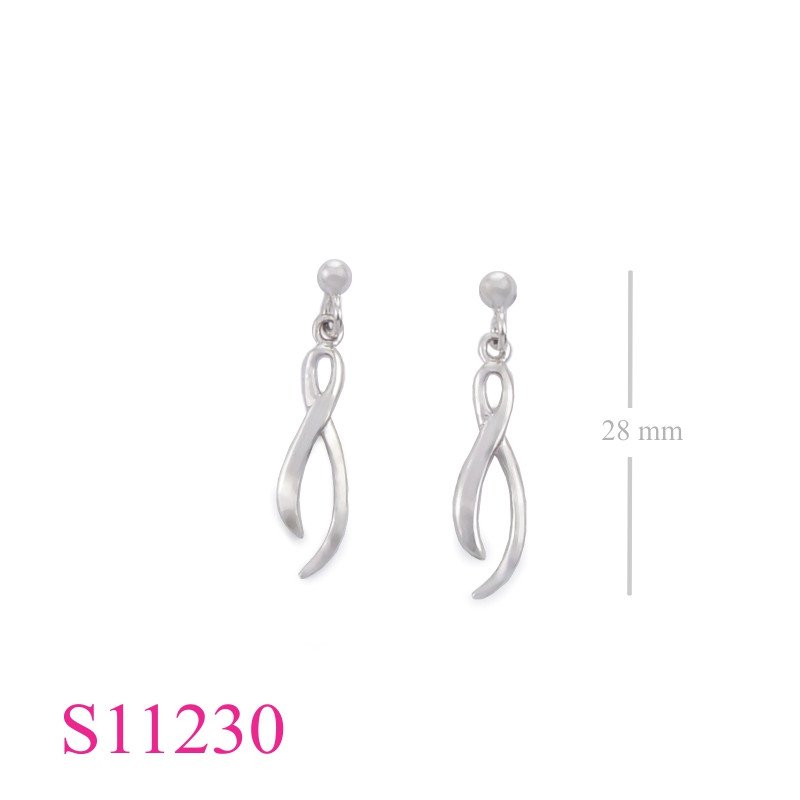 Earrings, ribbon and ball post.