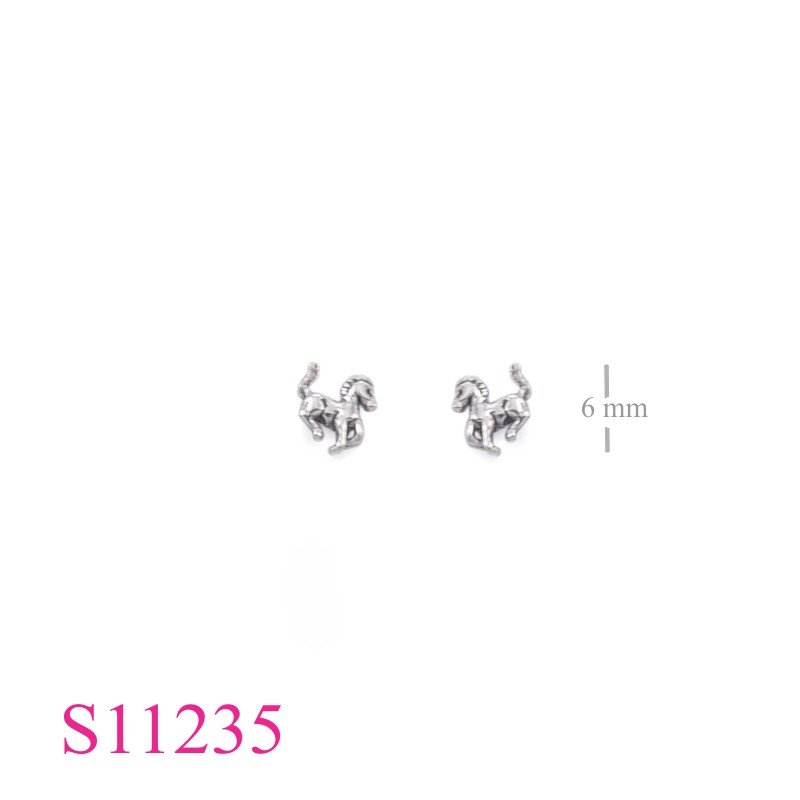 Earrings, horse.