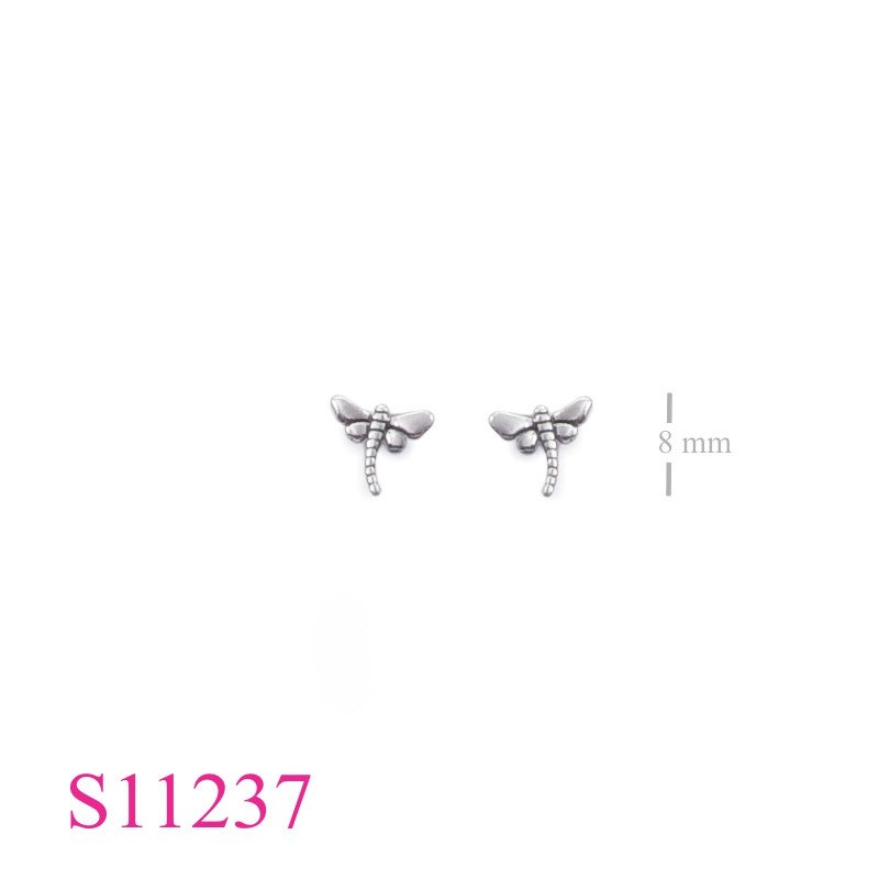 Earrings, small dragonfly.