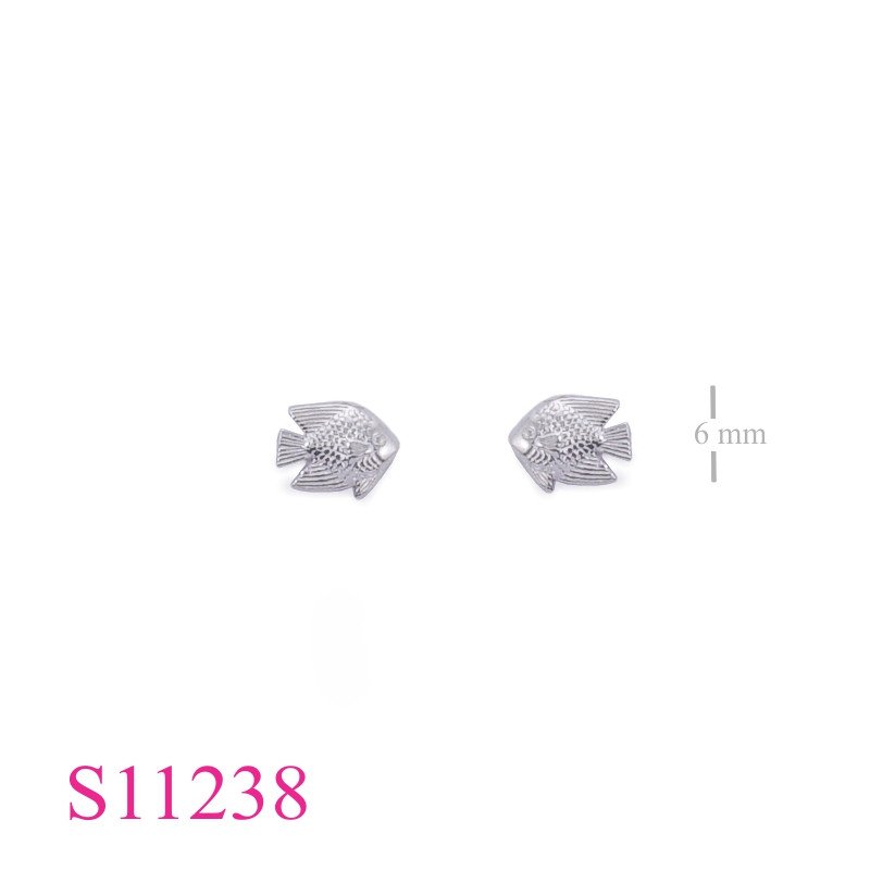 Earrings, fish