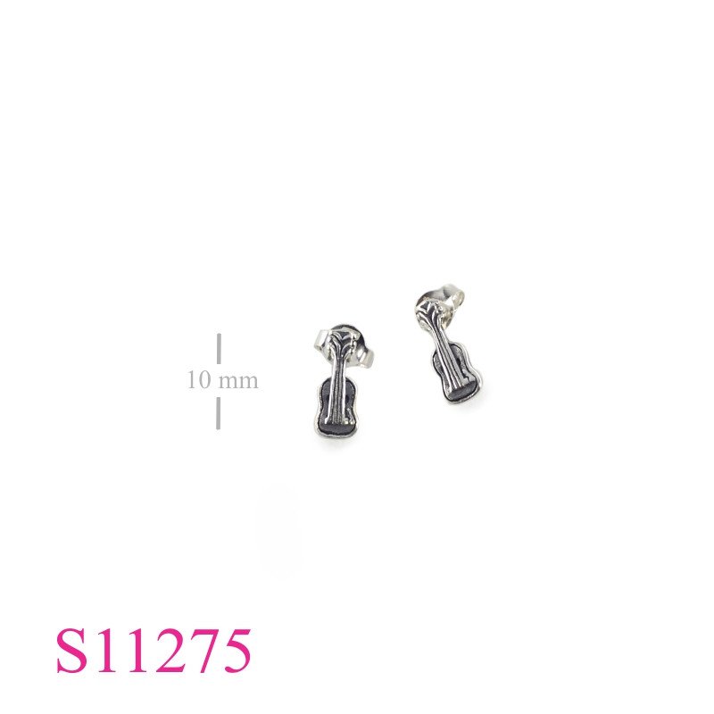 Earrings, guitar.