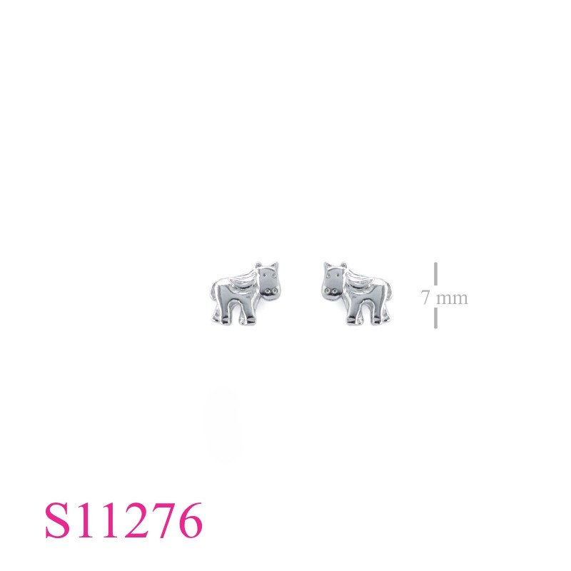 Earrings, pony.