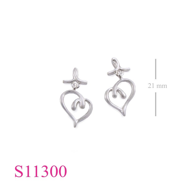 Heart Earrings, Cross Earrings, cut out.