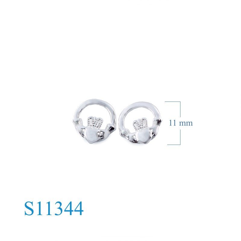 Earrings, round Claddagh.