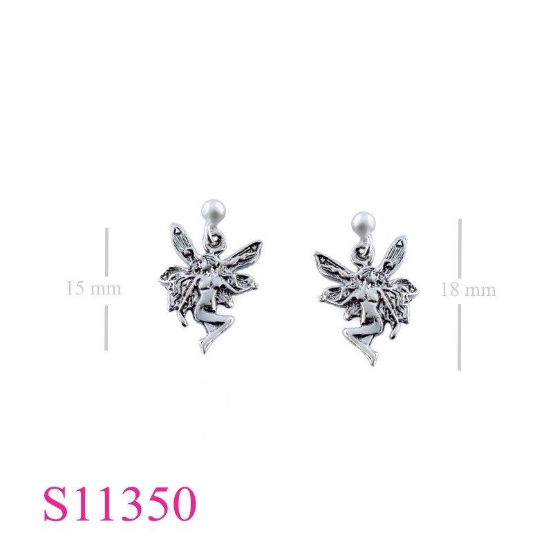 Earrings, fairy and ball post.