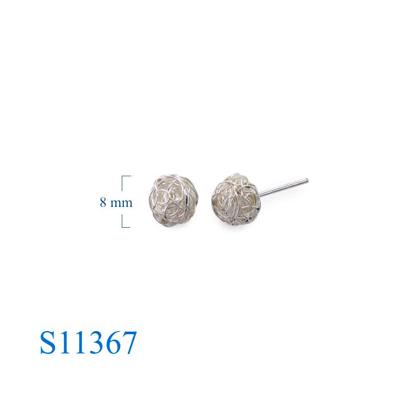 Earrings, ball wire design.