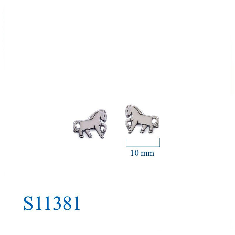 Earrings, horse.