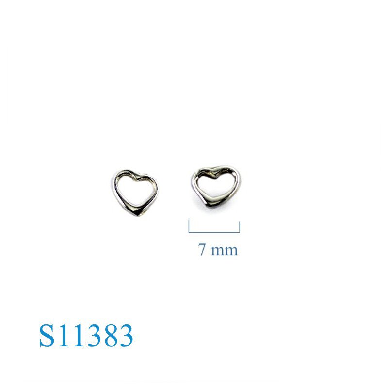 Earrings, small cut out heart.