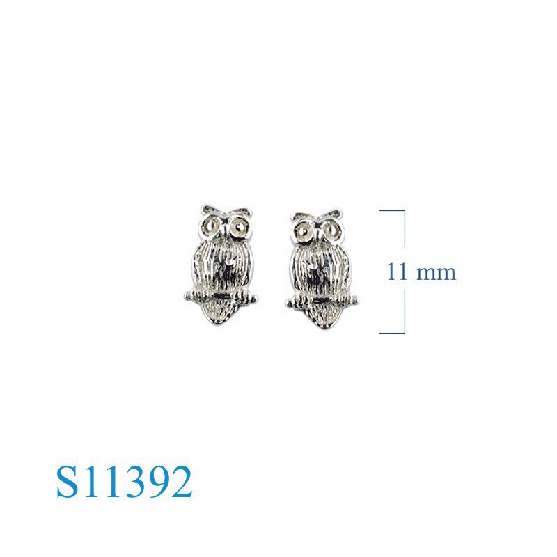 Earrings, owl.