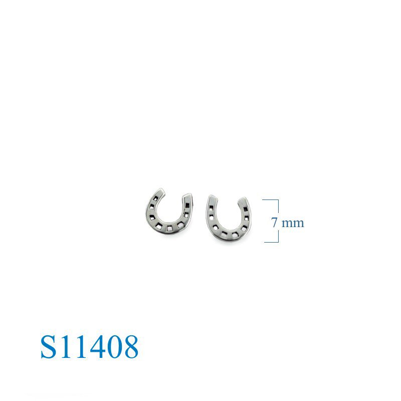 <p>Earrings, horse shoe.</p>