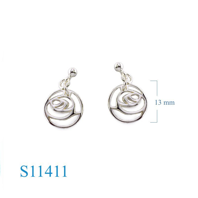 Earrings, round Mackintosh design and ball stud.