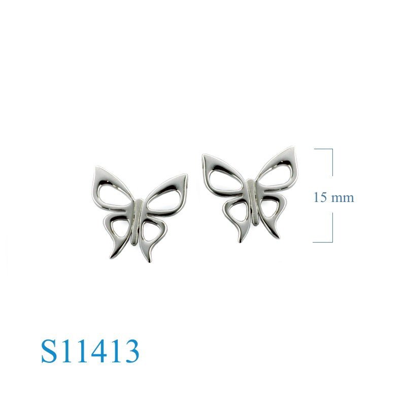 Earrings, butterfly.