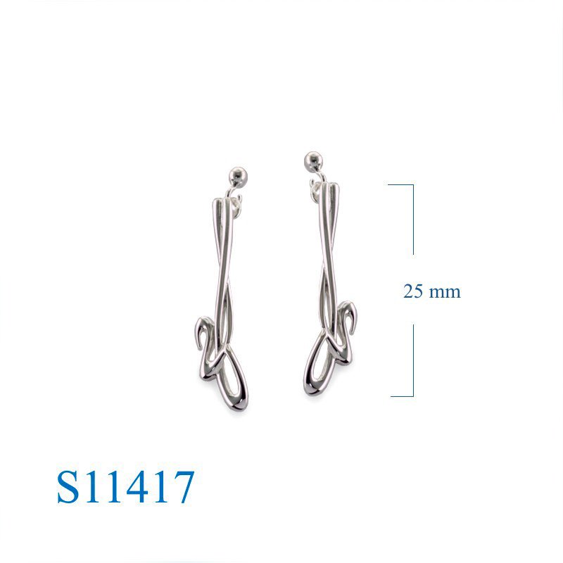 <p>Earrings, vine design and ball stud.</p>