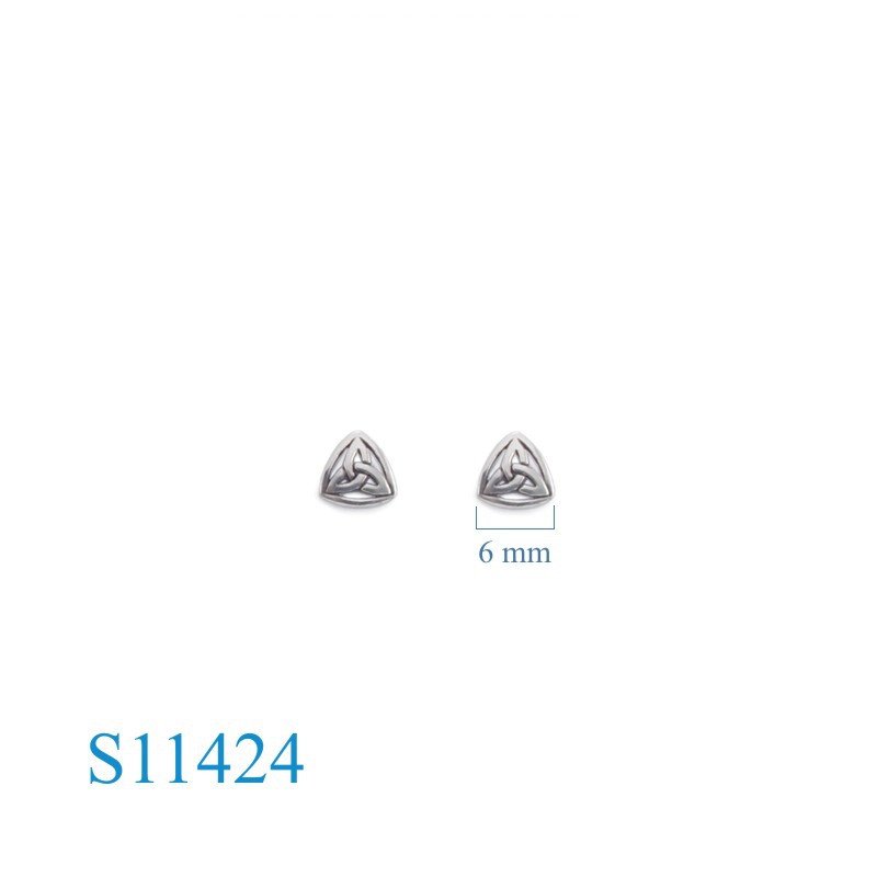 Earrings, small triangle Trinity.