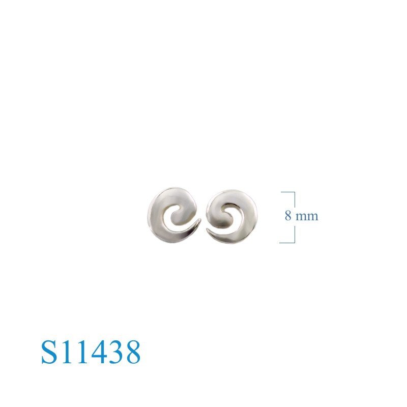 Earrings, spiral.